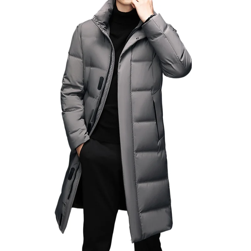 

2025 Winter New Down Jacket for Men, Mid To Long Size, Over Knee Thickened, Anti Cold, Large Size, White Duck Down Men's Coat