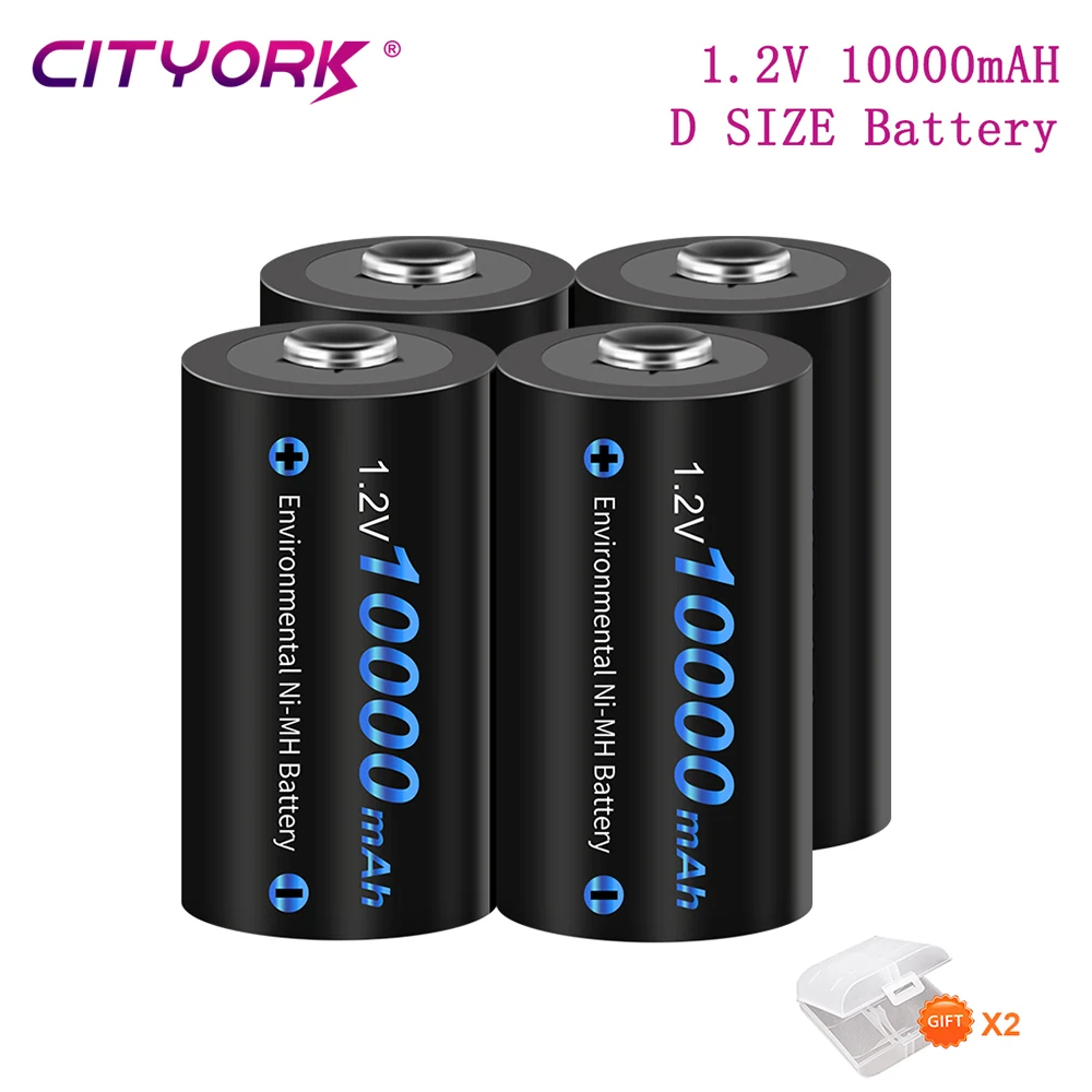 

CITYORK 1.2V D Size Rechargeable Battery 10000mAh R20 LR20 Type D nimh Battery For Domestic Water Heater With Natural Gas Stove