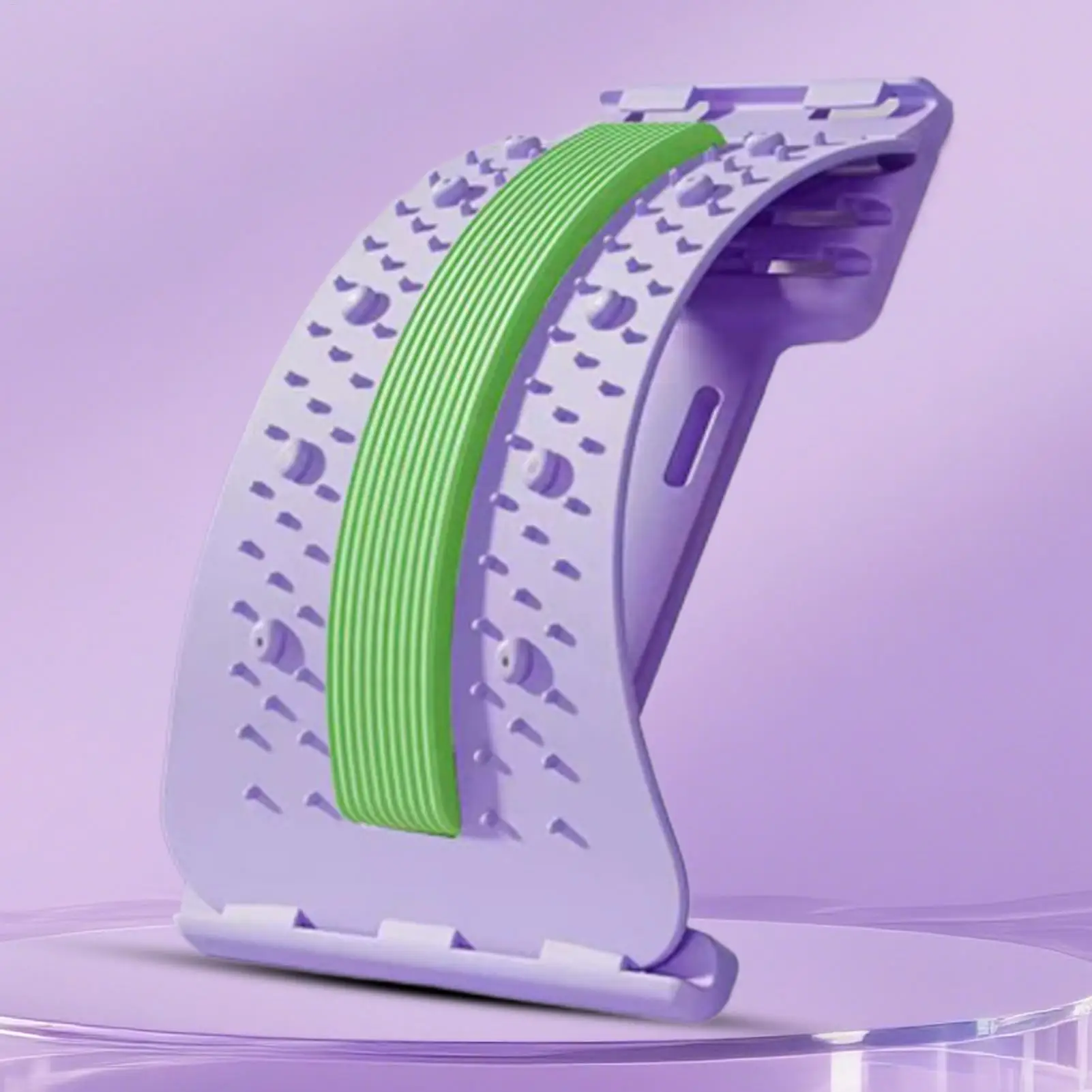 Back Stretcher 3-level Adjustable Lumbar Stretcher Adjustable Non-slip Lumbar Massager for Body Recovery Muscle Release Yoga