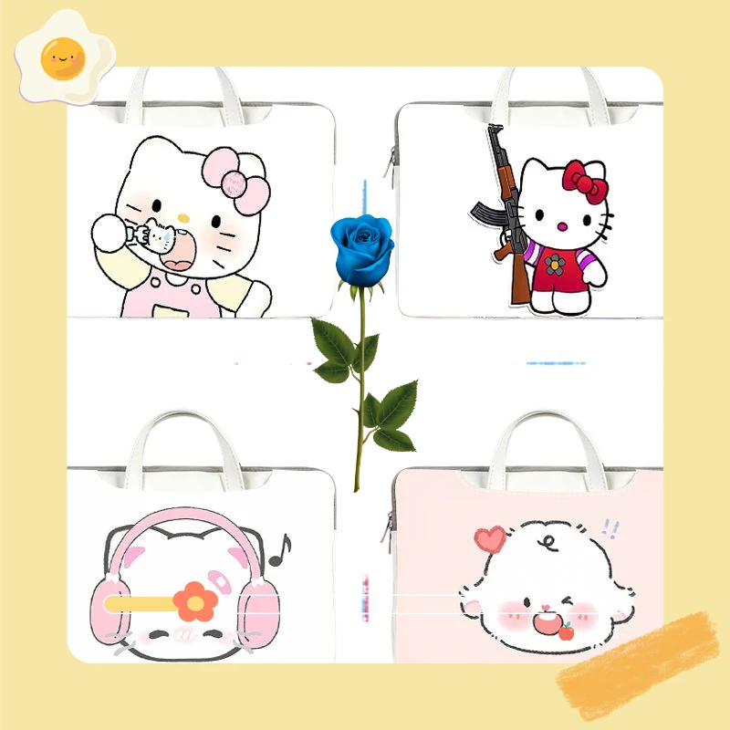 

Сумка для ноутбука в стиле аниме Sanrio Hello Kitty, милый органайзер для планшета большой емкости, мультяшная сумка, чехол для ноутбука 17 дюймов, 13 дюймов, 14 дюймов, 15 дюймов, 16 дюймов
