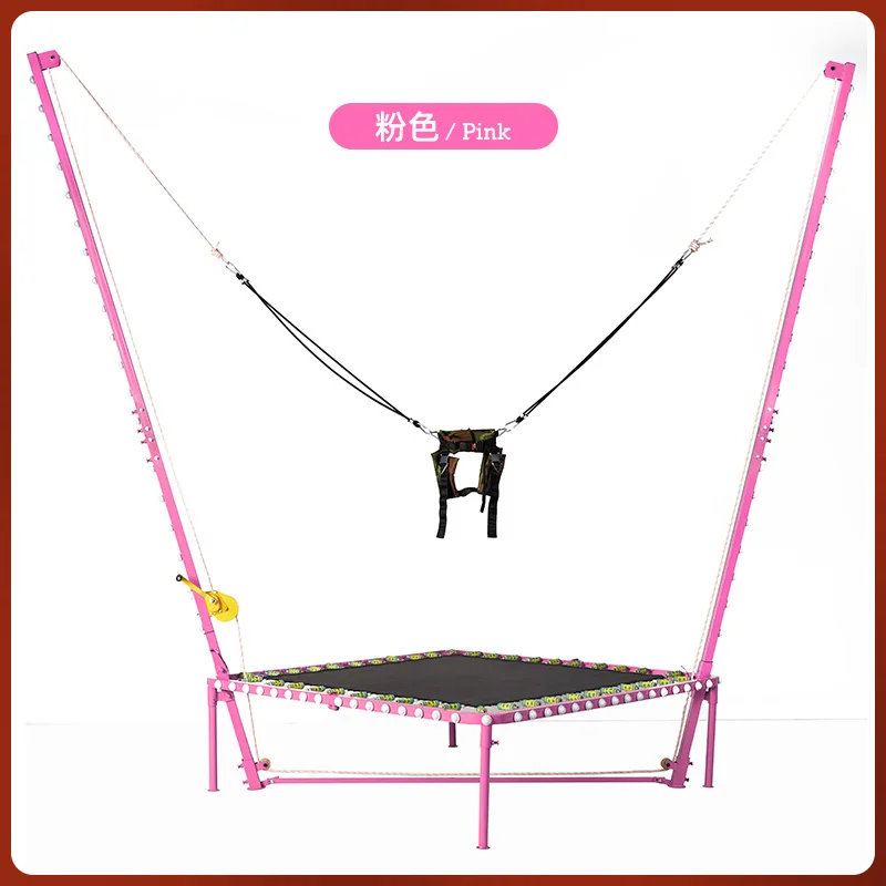 Single Bungee Jumping for Kids and Adults Bungee Trampolines Outdoor Playground With Led Light