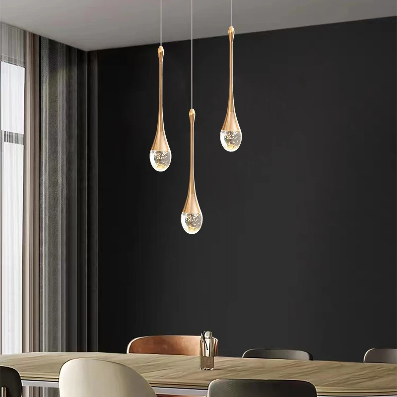 

Modern LED Bubble Crystal Pendant Lights Dining Bedroom Shop Bar Cafe Drop Pendant Lamp Home Decor Indoor Hanging Lamp