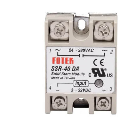 

1pcs SSR-40DA 40A Solid State Relay Module 3-32V DC Input 24-380VAC