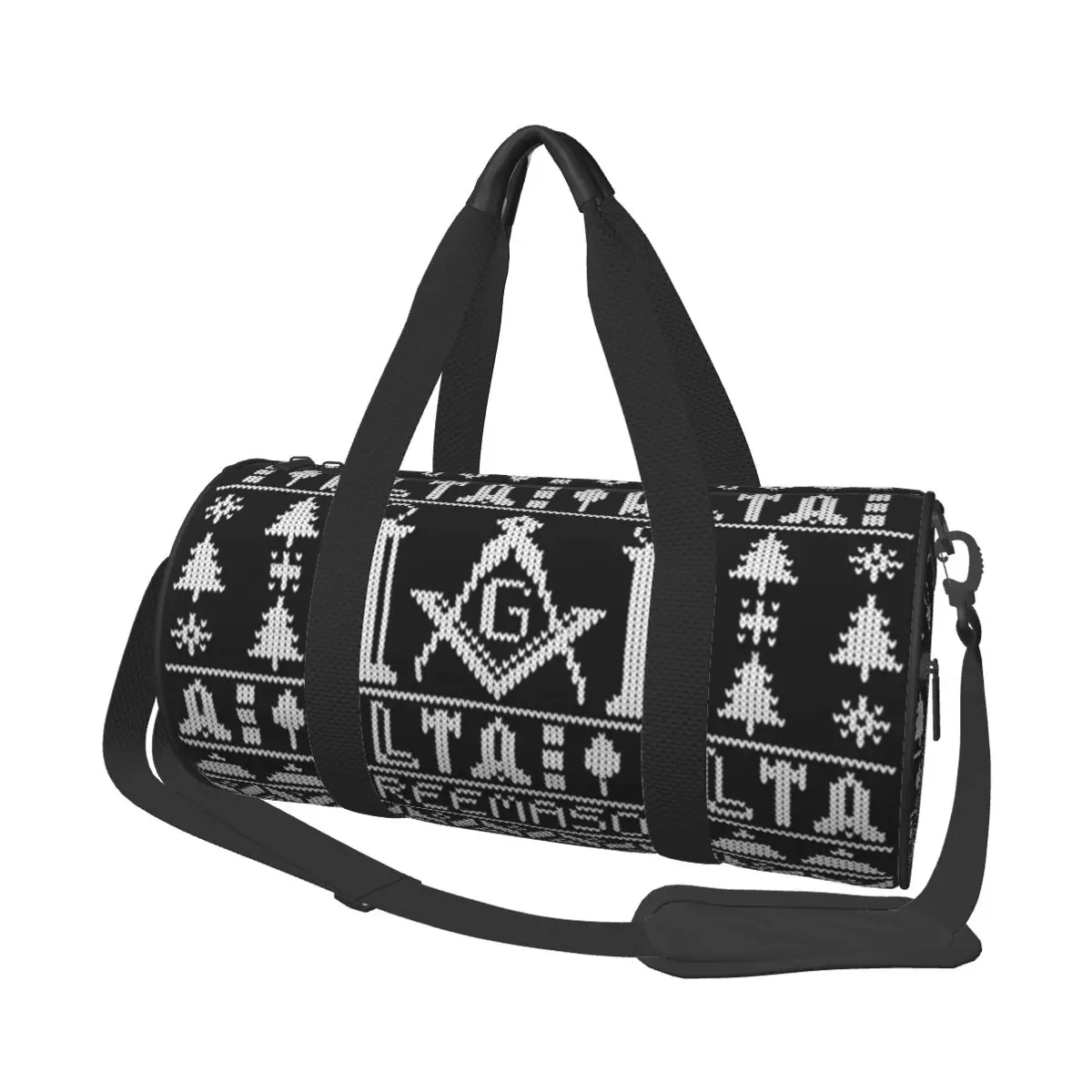 Freemason Sporttassen Kerst Trui Ontwerp Reis Training Gymtas Met Schoenen Nieuwigheid Handtassen Mannen Design Oxford Fitness Tas