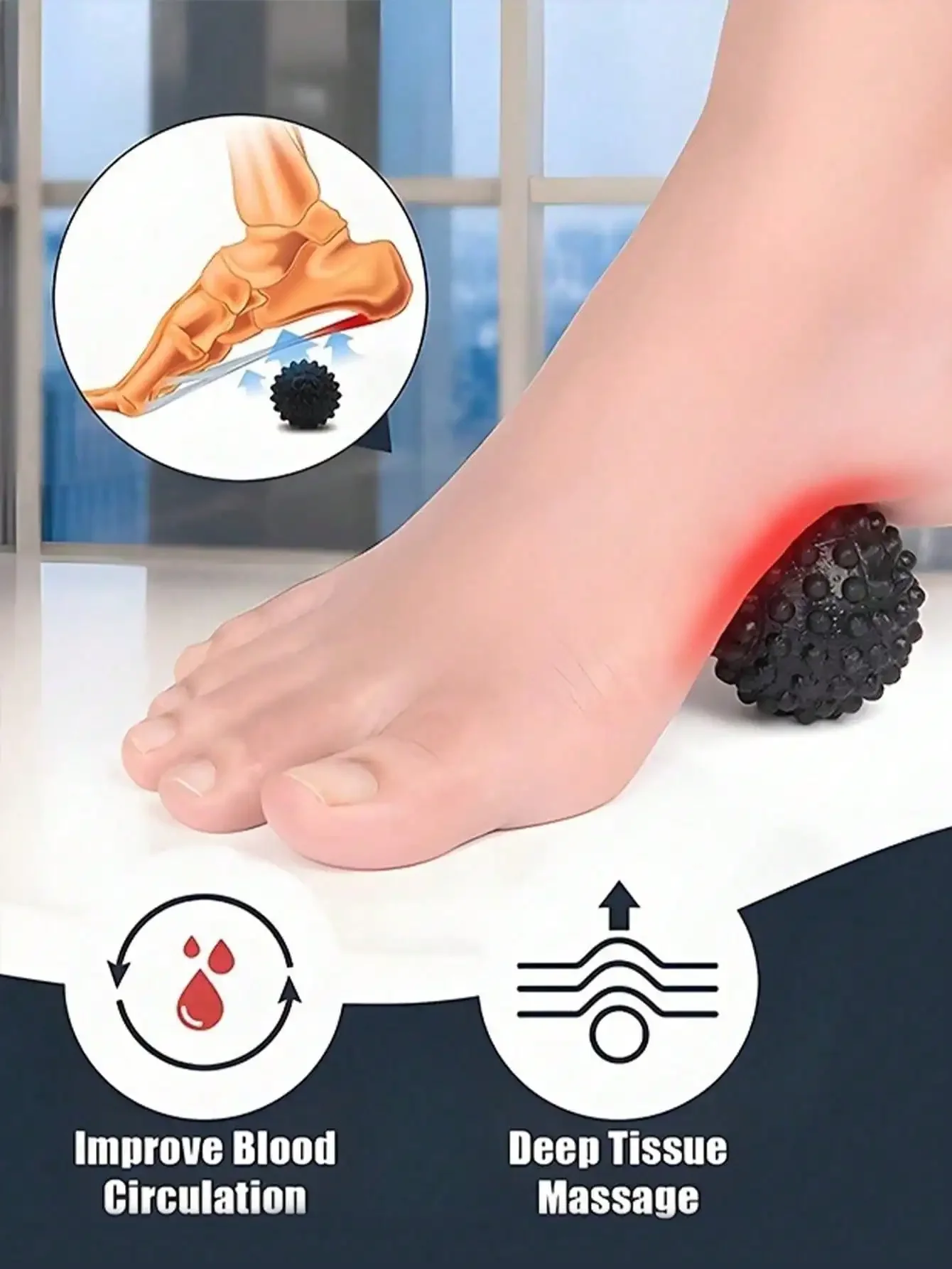 1pc Fitness Yoga Massage Ball, Muscle Relaxation Foot Massage Ball, Can Relax Neck And Shoulder Muscles Must Have Accessories