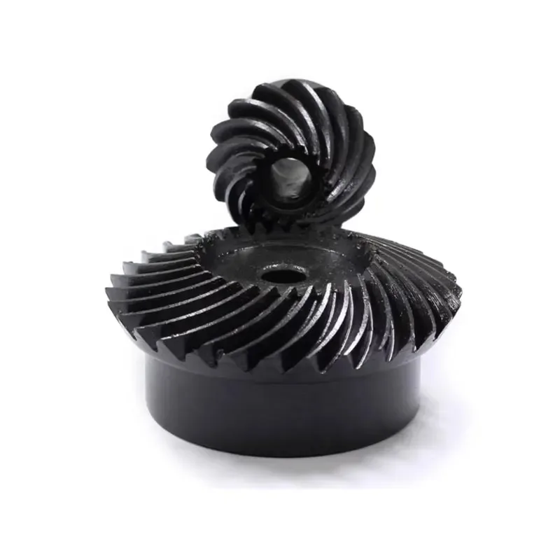 

1,5 модуля, 15 зубьев с 4 модулями, 60 зубьев, передаточное число 1:4, прецизионная спиральная коническая шестерня, 45, стальная закаленная шестерня на 90 градусов