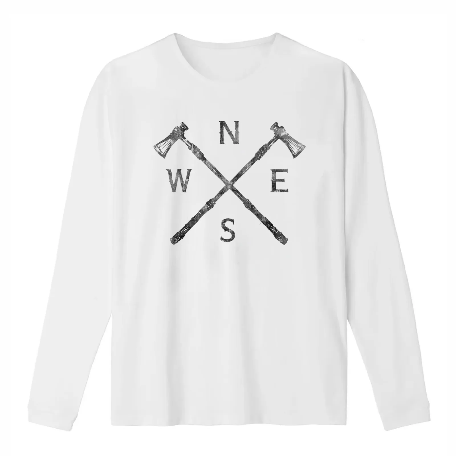 Compass T-Shirt Summer Casual Cotton Tee Oversized Streetwear Tops Vintage Graphic Print Loose Fit Short Sleeve 100% Cotton