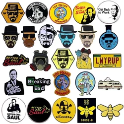 Hot TV Gentleman Killer Pins BR BA Brooch Breaking Bad Enamel Pins Better Call Saul Metal Brooch Badge Jewellery Accessory Gifts