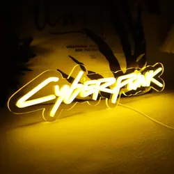 Cyberpunk Neon Sign for Game Zone Decor,Shooting Games Led Lights for Gaming Room Internet Bar or Bedroom Decoration.USB Powered