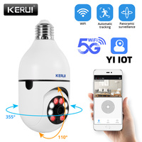 KERUI E27 IP Camera 5G/2.4G WiFi Surveillance Camera Color Night Vision Automatic Human Tracking Zoom Indoor Security Monitor