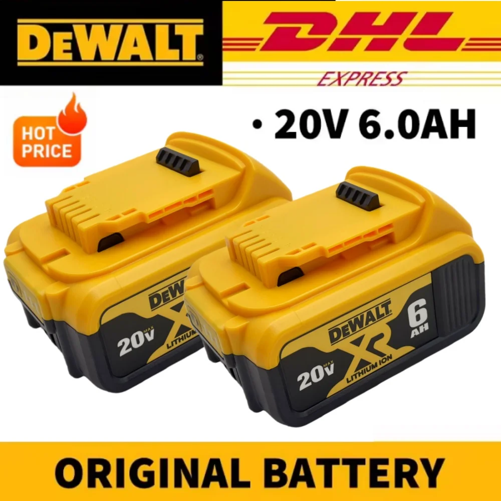 DeWalt 20V MAX Cordless Drill And Impact Driver Work Light Kit 6Ah Battery Original DCB206 - New Condition
