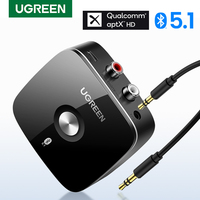 【RU】 UGREEN Bluetooth 5.1 Wireless Auido Music 3.5 mm RCA aptX HD Low Latency Music Bluetooth 5.0 Sound 3.5mm 2RCA