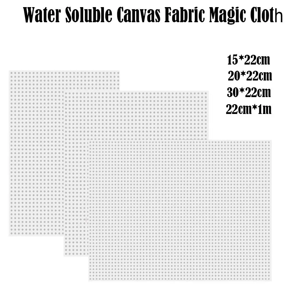 DIY Crafts Water Soluble Canvas Cross Stitch Supplies Transparent Printable Lining Cloth 14CT Disappear In Water