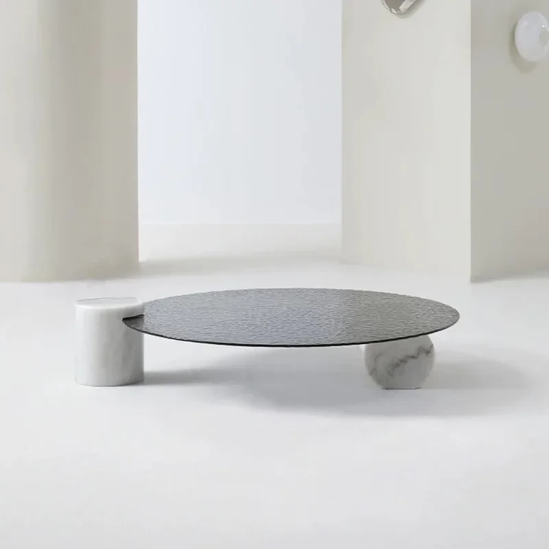 

Стеклянный журнальный столик с ножками из массива дерева, современный, простой, в стиле легкой роскоши, итальянский минималистичный дизайн, мебель для гостиной.