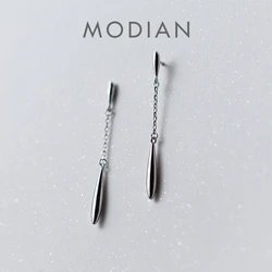 Modian High Quality 925 Sterling Silver Water Drop Earring for Women Simple Geometric Dangle Earrings Fine Jewelry Accessories