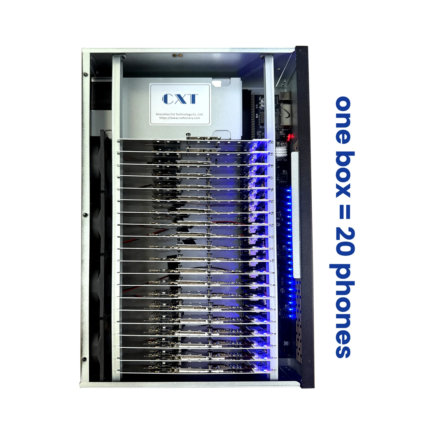 Bots Mobile Motherboard Phone Farm Box Telefon-Rig Farm Box mit 20 Anschlüssen