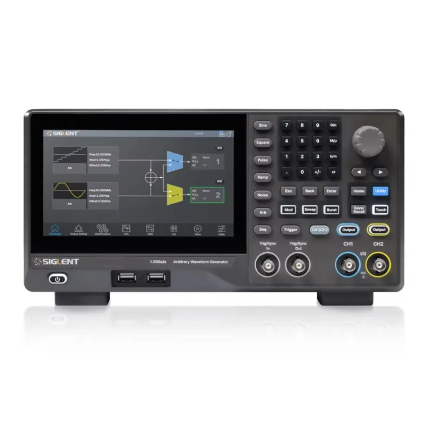 SIGLENT SDG3082X 2-channel 160MHz Arbitrary Waveform Generator 7-inch Touchscreen 1.2 GSa/s DAC Sampling Rate Sine Signal Source