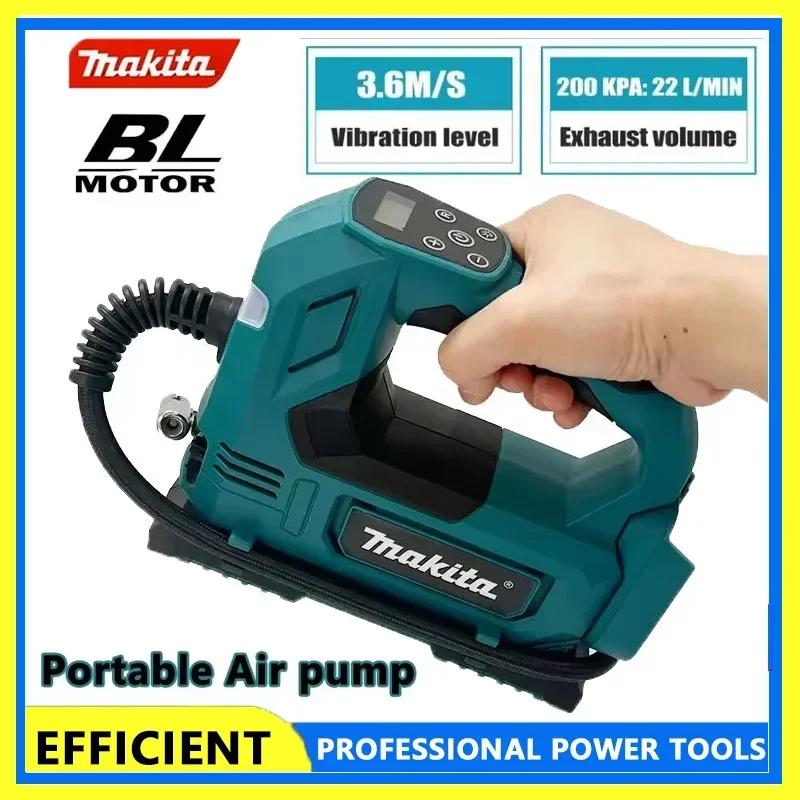 

Беспроводной воздушный насос Makita с литий-ионным аккумулятором: портативный насос для шин 18В с цифровым дисплеем для автомобилей и мотоциклов