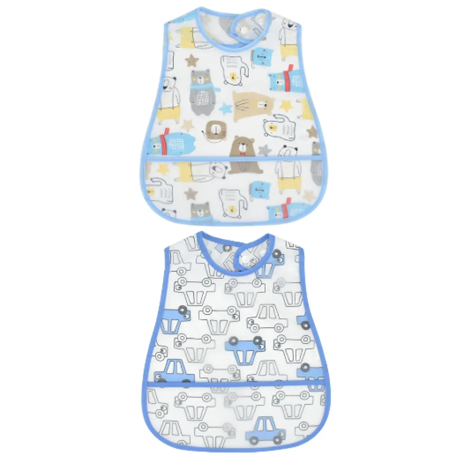 

Baby Feeding Bib Sleeveless Comfortable Washable Cartoon Easy to Clean Babies