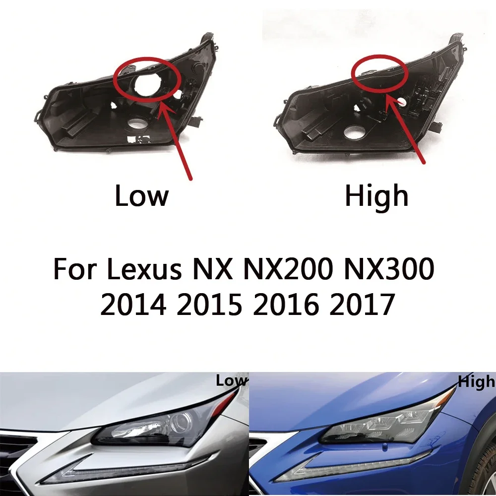 

HTTCY For Lexus NX NX200 NX300 2014 2015 2016 2017 Headlight Base Headlamp House Car Rear Base Auto Headlight Back House