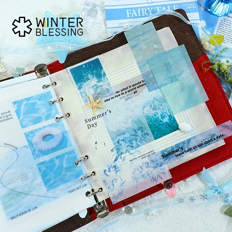 2m cenário à beira-mar pet washi fita praia cenário rolo transparente adesivos fita adesiva decorativa para scrapbooking diário