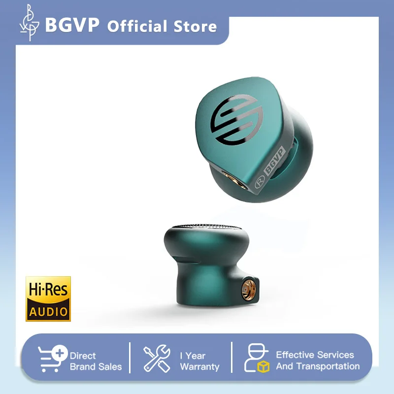 BGVP DX6 Có Dây HiFi Bass Kim Loại Dẹt Đầu Tai Nghe Nhét Tai 14.2Mm LCP Tinh Thể Lỏng Màng 2.5/3.5/4.4mm Có Thể Thay Thế Được Cắm Với MMCX