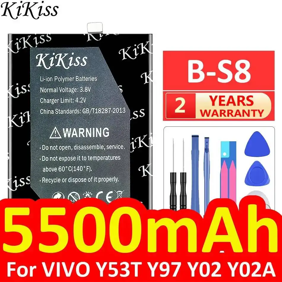 

For Vivo Y53T Y97 Y02 Y02A Premium Replacement Reliable Power 5500Mah B-S8 Mobile Phone Battery