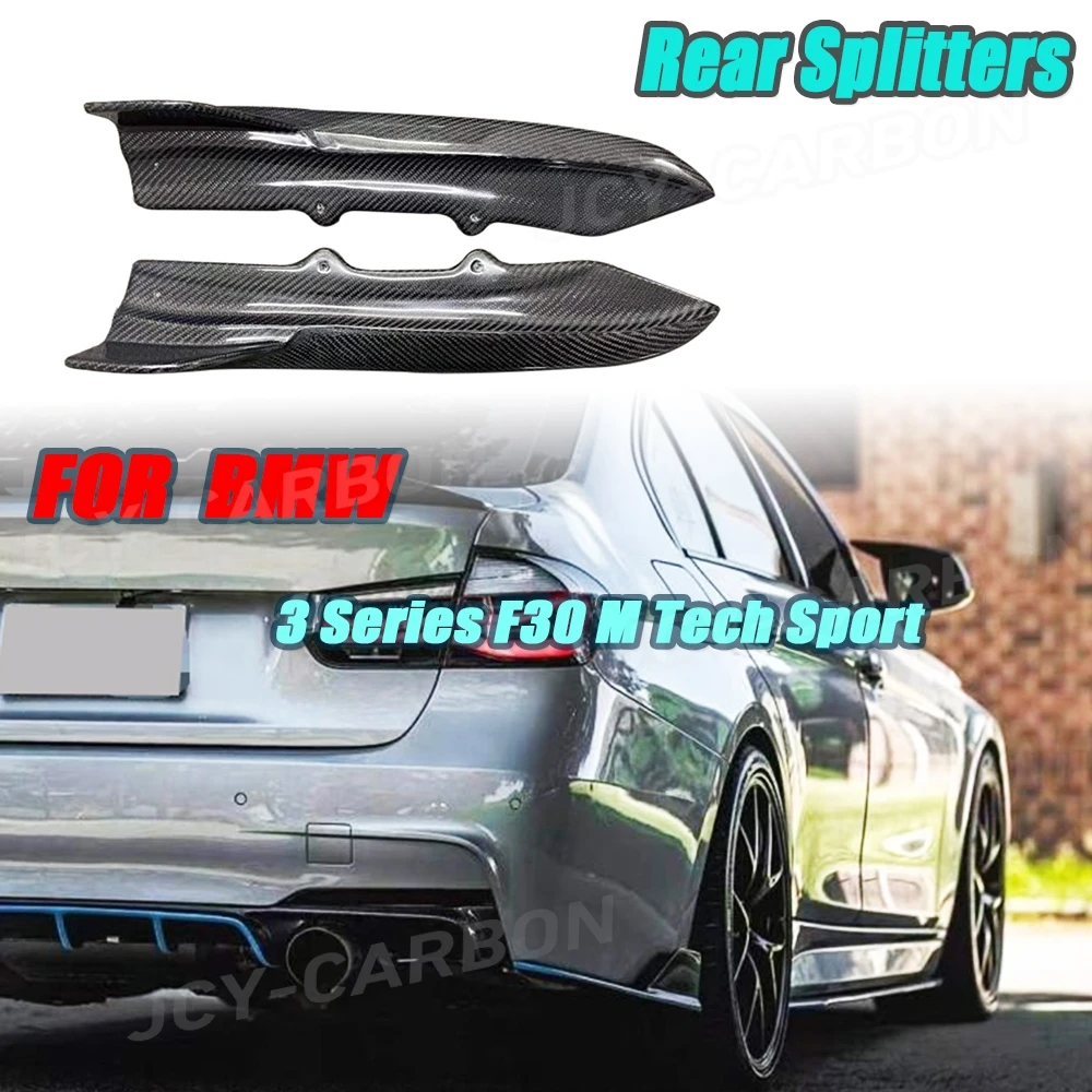 

JCYECF Carbon Fiber Side Bumper Apron Splitters Flaps Winglets for BMW 3 Series F30 M Tech Sport 2012-2017 Side Wrap Splitters