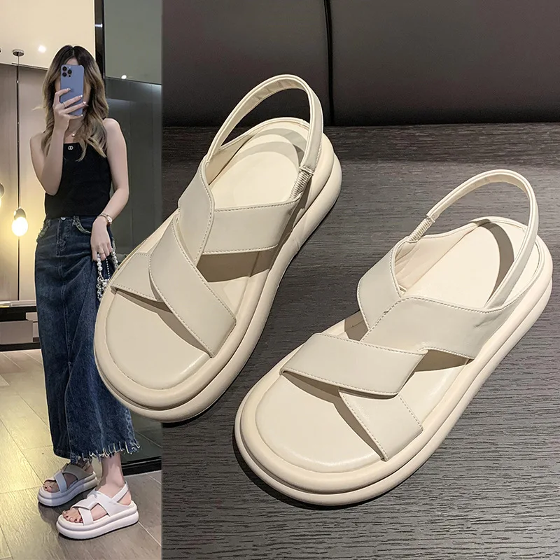 

Women Summer New In The Of Korean Version With Open Toe And Roman Strap Beach ShoeS