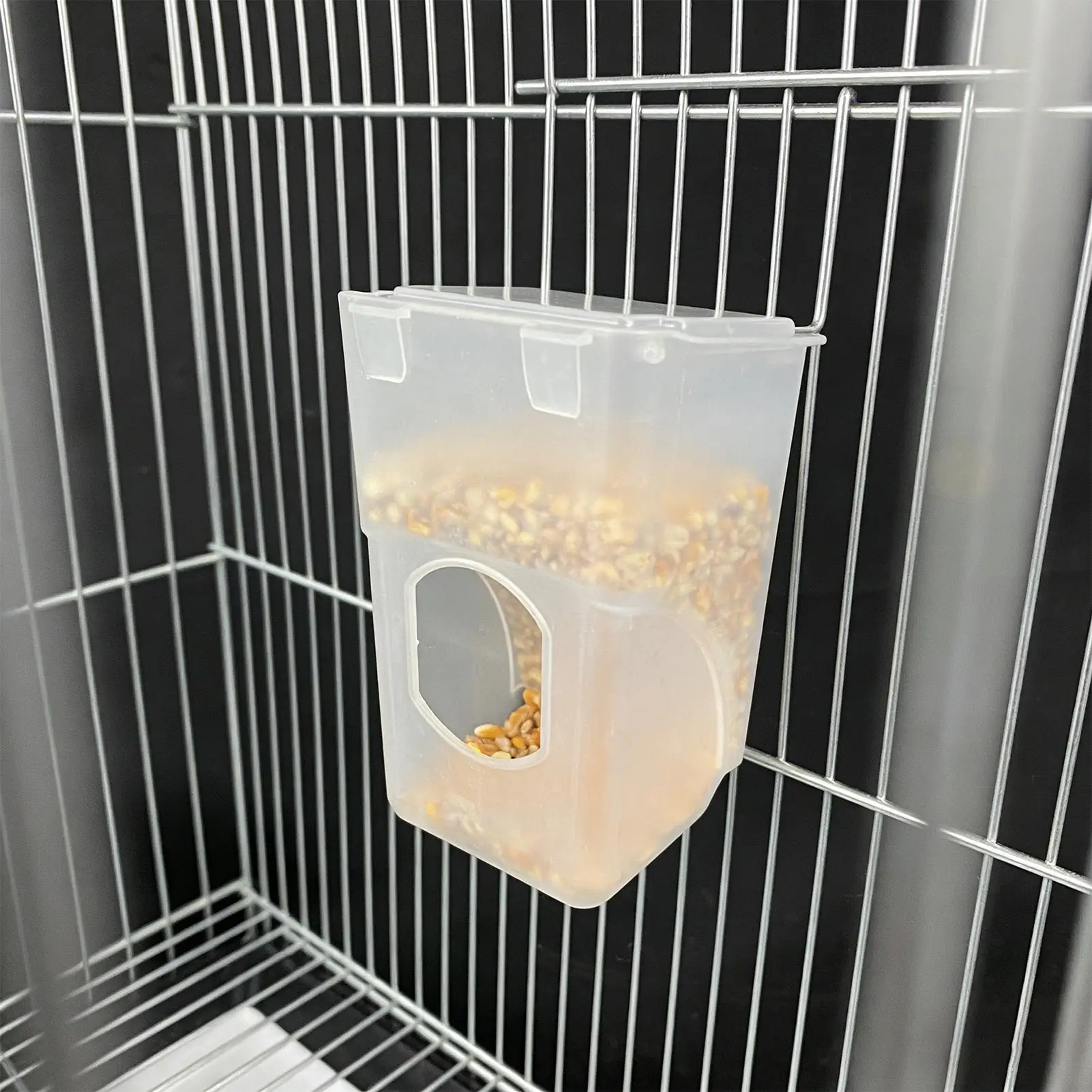 Comedero Automático para Pájaros, Resistente a la Intemperie, Antisalpicaduras, Dispensador de Comida para Mascotas, Jaula para Pájaros, para Periquitos, Cockatiels, Canarios, Conure, Cockatoo