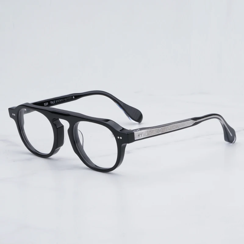 Новое-поступление-2023-винтажная-коллекция-tvr529-классные-черные-мужские-очки-в-стиле-фотопилота-очки-из-ацетата-ручной-работы