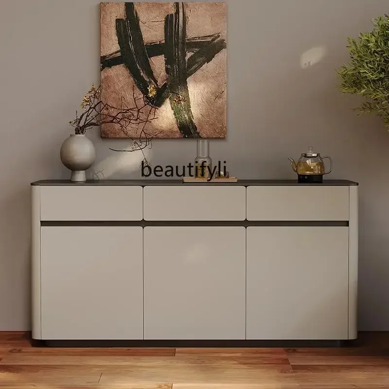 

ltSlate dining side cabinet Entry foyer against the wall Entrance cabinet Household smart kettle integrated tea cabinet