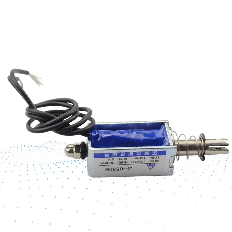 JF-0530B DC 6V 12V 24V Push&Pull type gangbei-0530B Open Frame Electromagnet keepping Force 5N travel 10mm Linear Solenoid