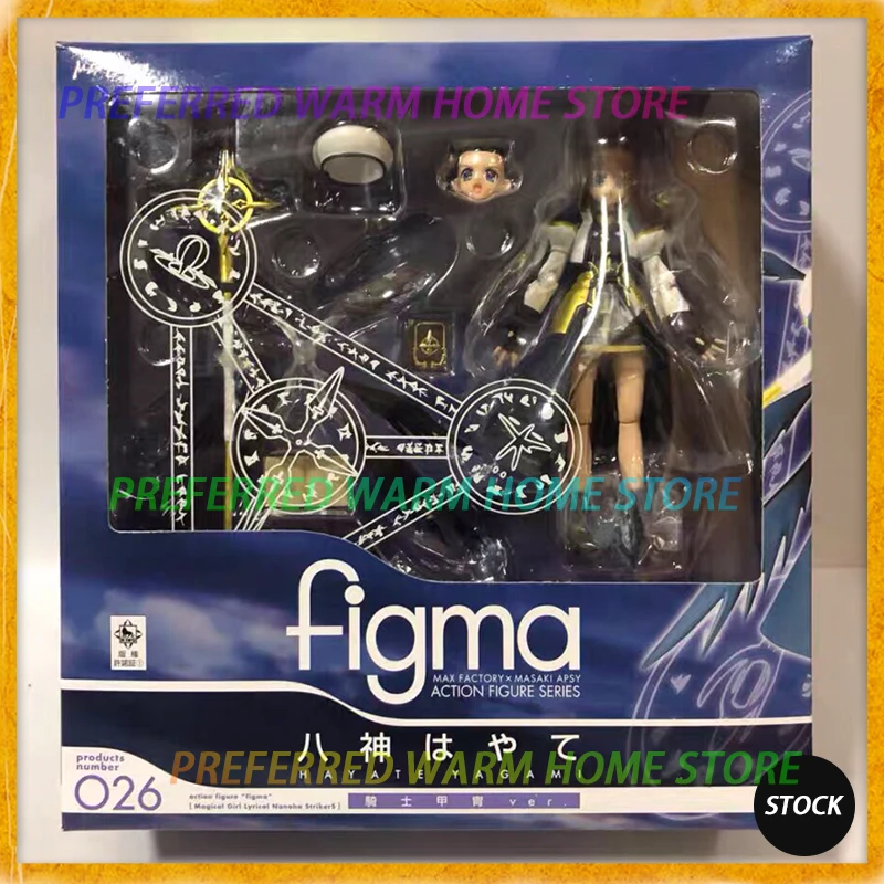 In Stock Original Figma 026 Hayate Yagami Movable Model Toys Max Factory MF Magical Girl Lyrical Nanoha Knight's armor Model