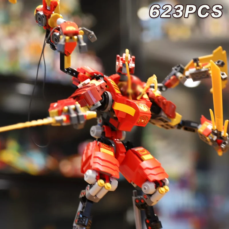 En stock, 623 Uds., bloques de construcción Kais, Robot Mech de escalada, modelo de Anime, ladrillo, juguete educativo para niños