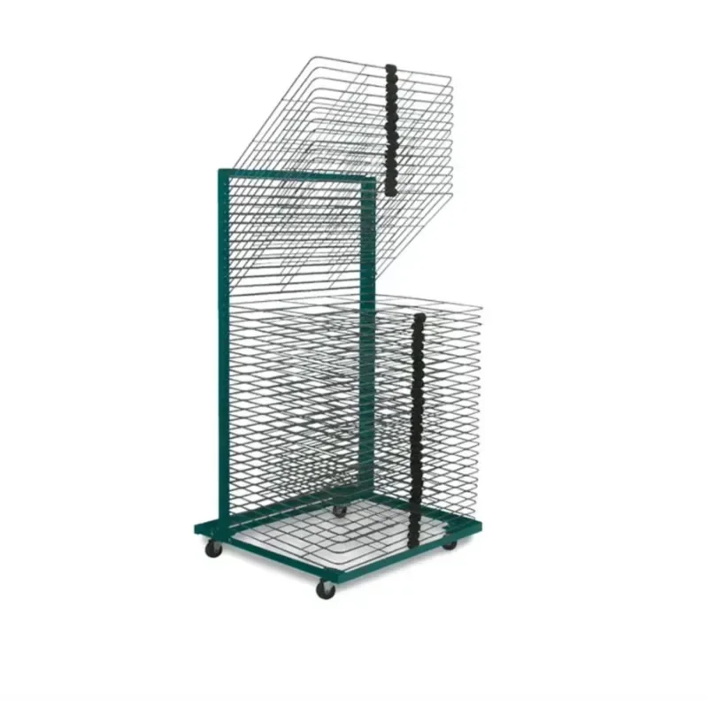Industrial multi-rack screen printing drying rack