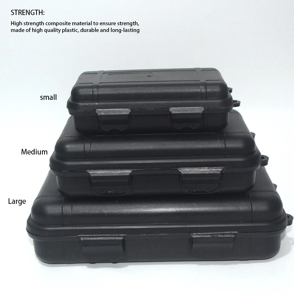 Outdoor Survival Box Container Portable Travel Storage Box Waterproof Shockproof Dustproof for Camping Hiking Boating