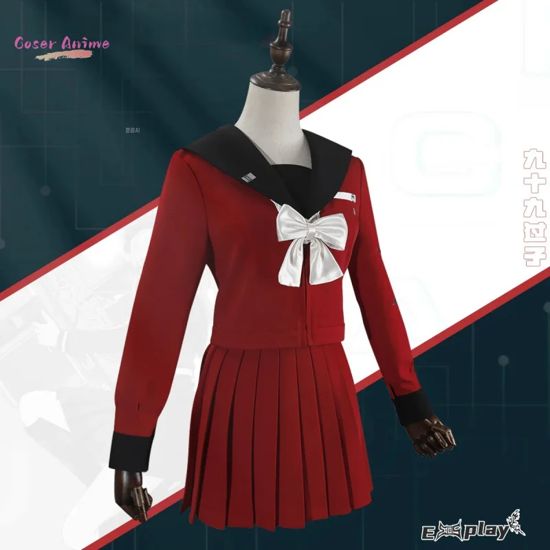 게임 HUNDRED LINE 츠후모 카코 코스프레 의상 유니폼 할로윈 파티 여성용 남성용 카니발 소품