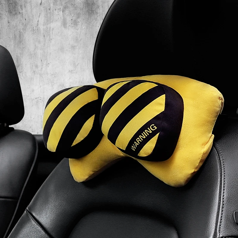 Reposacabezas de asiento de coche personalizado, almohada Lumbar de dibujos animados, funda de cinturón de seguridad, soporte elástico para el