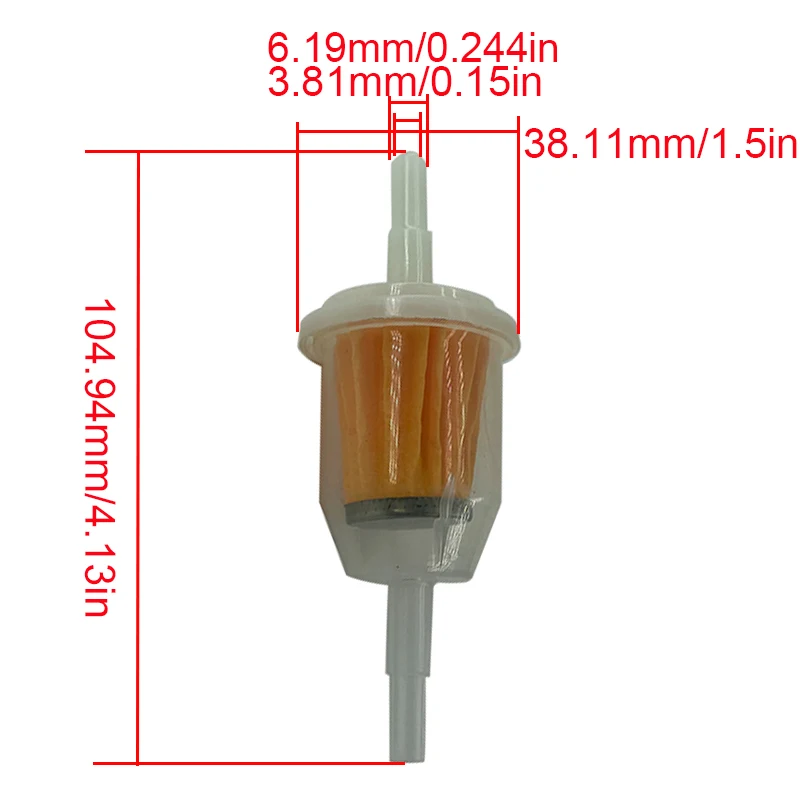 1/2/5/10/20X Car Oil Filter Inline Gas Fuel Filter Gas Line Filters Tool for ID 6mm Or 8mm Pipe Motorcycle Scooter Dirt Bike ATV