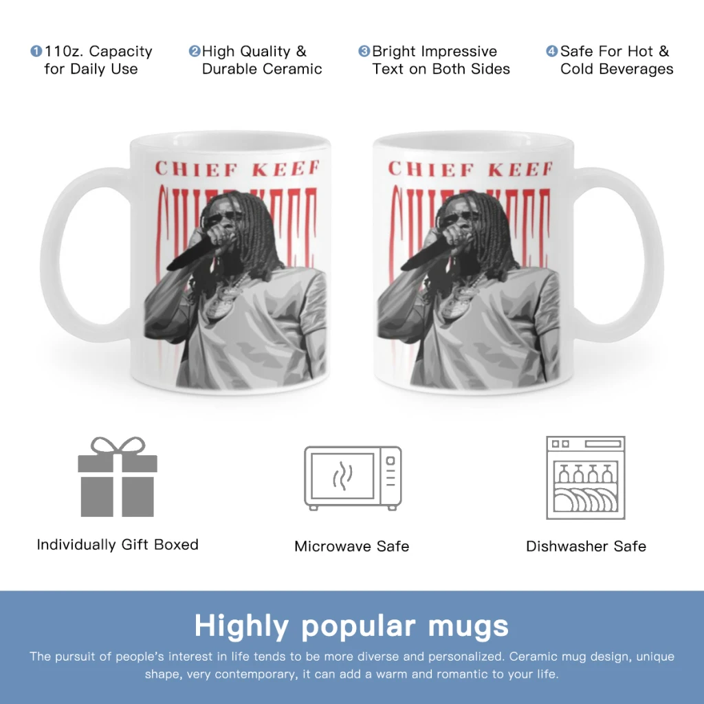 

Chief Keef Rapper Vintage Free shipping Coffee Cups Ceramic cups creative cups and cute mugs Personalized Gift Cup For Tea