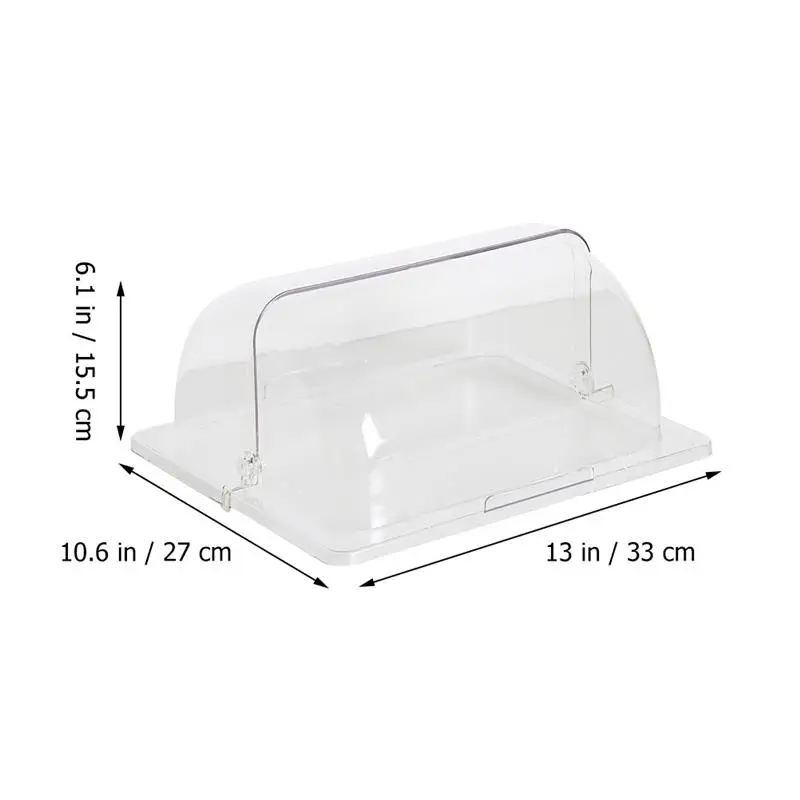 Cake Dome Cover Clear No Cloche Hinged Dessert Box Dessert Lid Cake Basket Pastry Tray Melting Display Tray Plastic Showcase Pan