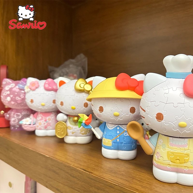 3d-Jp Sanrio Hello Kitty Series 3d Puzzle Toys 50th Anniversary  Sakura Hellokitty Jigsaw Toys Anime Action Figure Gift Toy