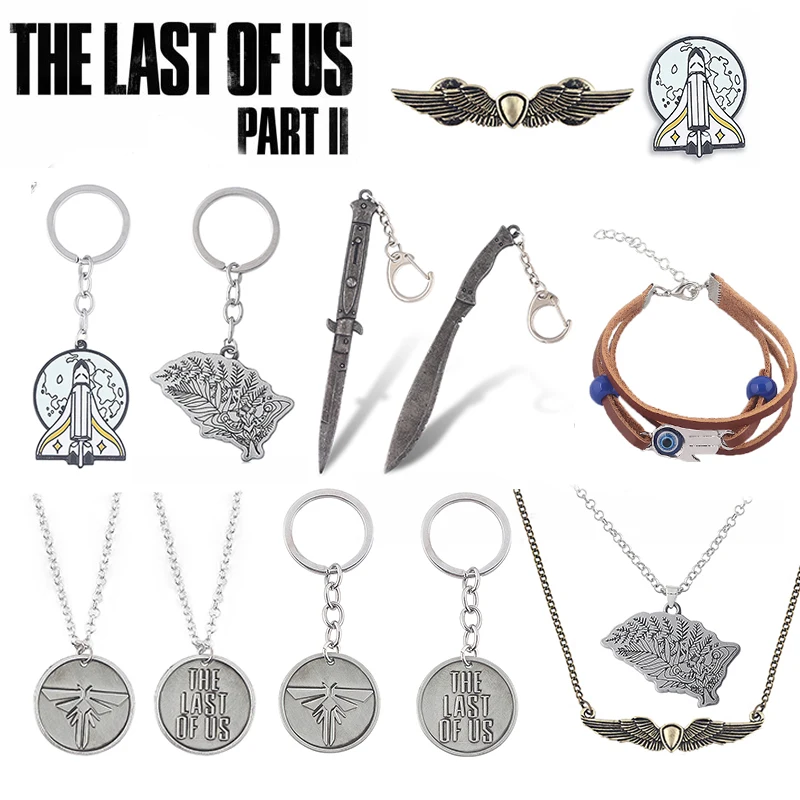 The Last of Us Part 2 Necklaces TLOU Joel Ellie Rocket Spaceship Firefly Logo Pendant Necklace for Women Men Fashion Jewelry