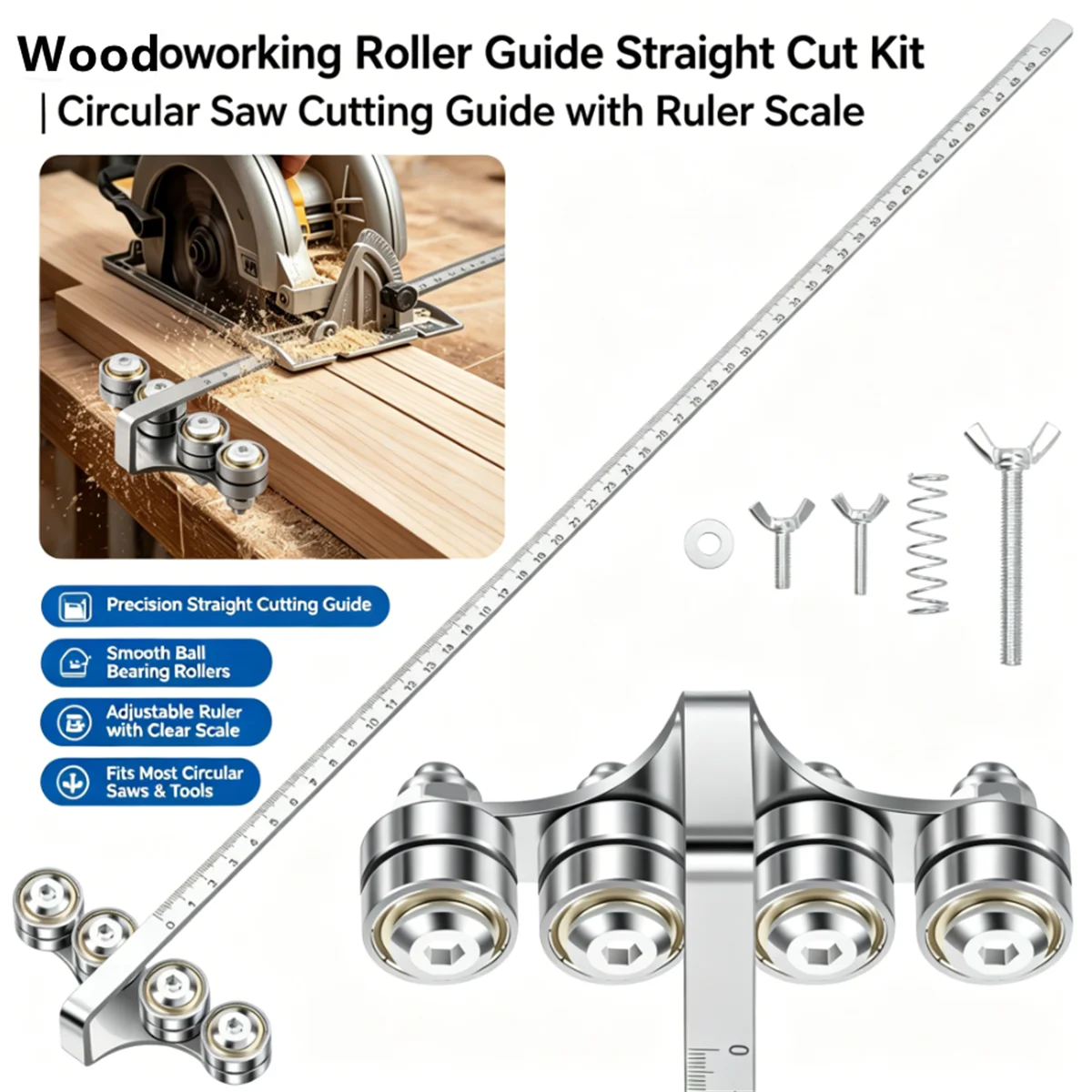 

Циркулярная пила с прямым приводом, направляющая линейка для циркулярной пилы, позиционирующий калибр для электропилы, многофункциональный инструмент для деревообработки