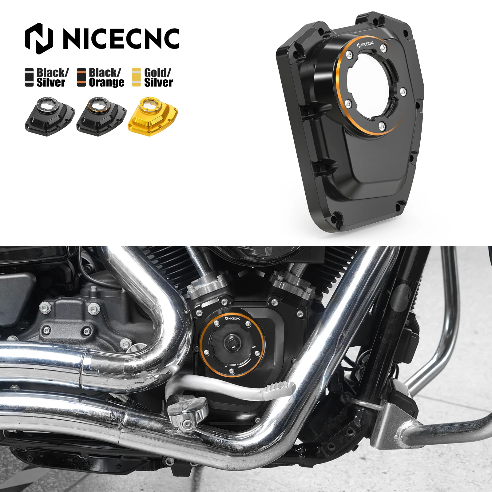 

For Harley Road Glide FLTR Road King FLHR Transparent Cam Cover For Harley Street Glide FLHX Dyna Wide Glide FXDWG Low Rider