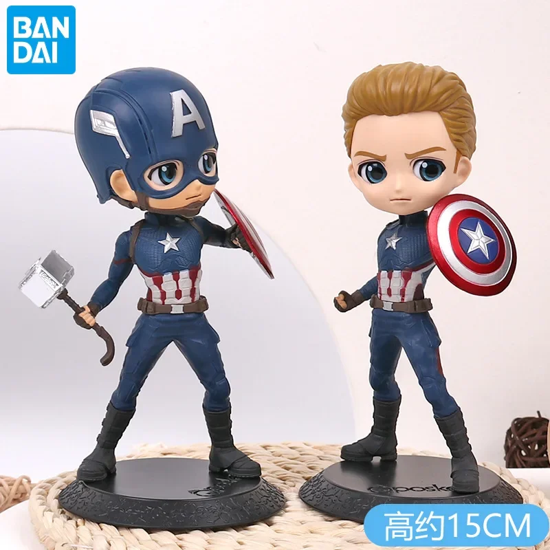 BANDAI original Banpresto Qposket Marvel Avengers Iron man Captain