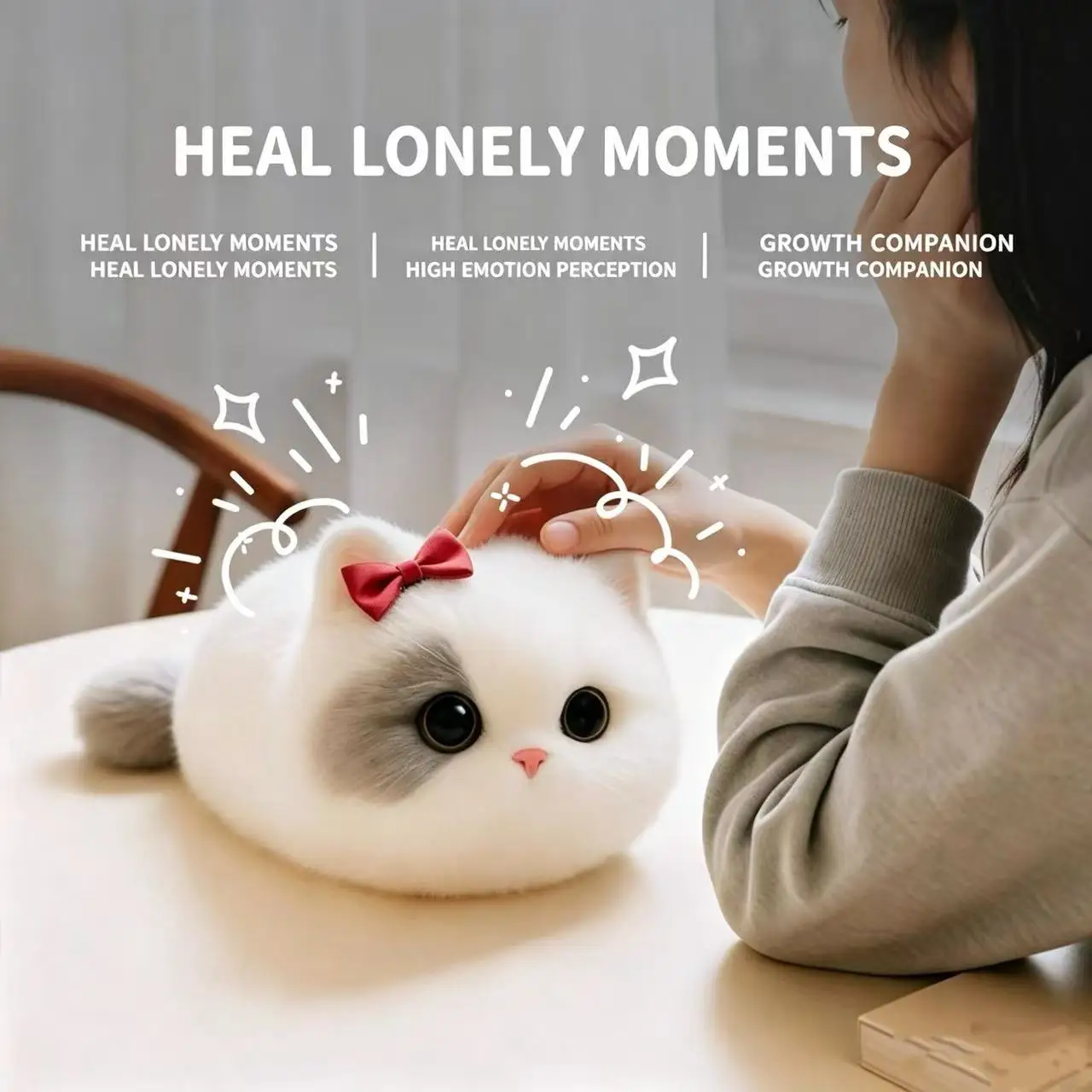 Walulu AI Cute Pet is an emotional companion toy suitable for girls and children, simulating a plush dog toy
