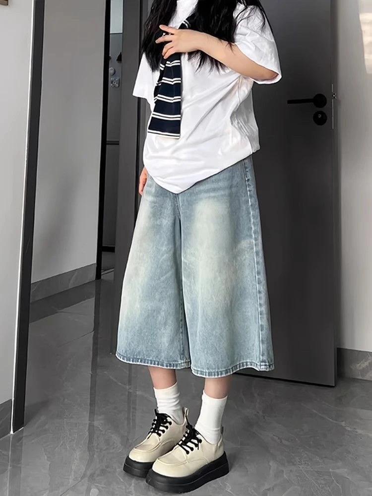 New Korea Chic American Vintage Mujer Pantalones Thin High Waist Slim Shorts All-match Hot Sell Minority Streetwear Pant