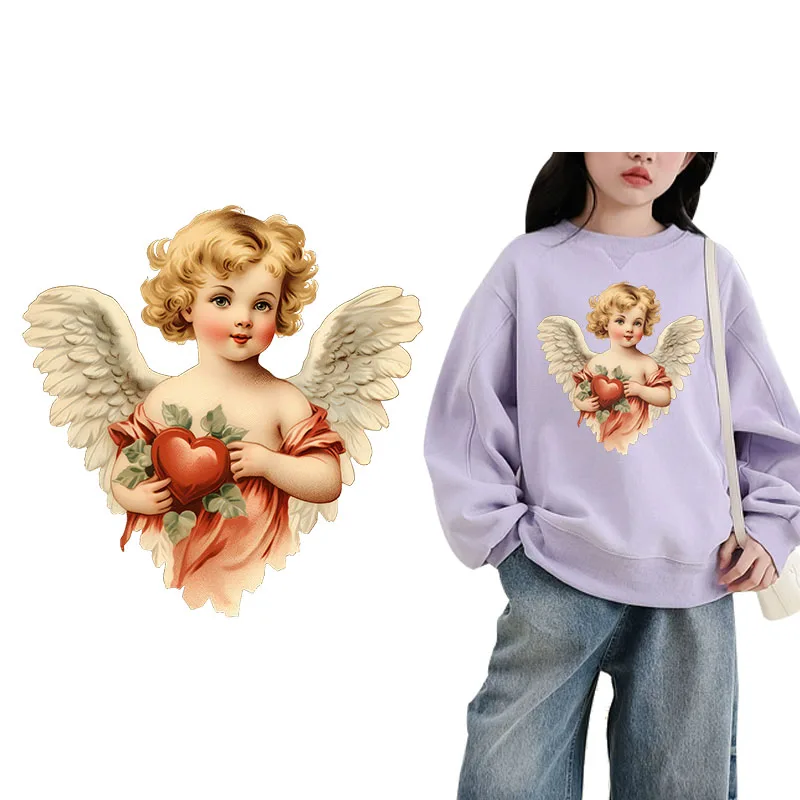 Retro Mythology Angel Boys and Girlschildren iron on transfer for clothing dtf transfers ready to press Heat Transfer Printing